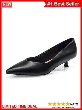 Kitten Heel Pointed Toe Pumps Low Heel Dress Shoes for Weddings Work